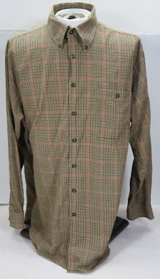 Scott Barber Shirt Mens XL [ 54 Chest 33L ]  L/S Button Down Plaid Chest Pocket - Image 1 of 4