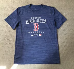 BOSTON RED SOX blue s/s activewear top authentic MLB Nike Dri-Fit NWOT! Men’s M - Picture 1 of 6
