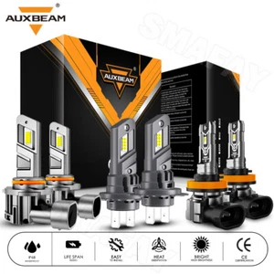 AUXBEAM CANBUS LED Headlight Hi/Lo Fog Light 6500K For Suzuki Grand Vitara 06-13 - Picture 1 of 17