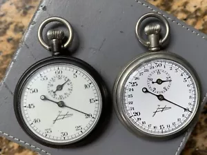 Ein Paar Vintage Junghans 2. Weltkrieg Stoppuhren Deutsches Militär BESCHREIBUNG LESEN - Bild 1 von 22