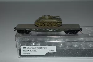 Modellino Ken Ray scala N esercito degli Stati Uniti 40' Flat Car con M4 Sherman C37581 - Foto 1 di 3