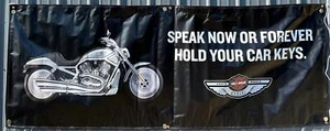 Harley Davidson 2003 concesionario sala de exposición banner 100 aniversario V-rod 36" x 96" - Imagen 1 de 3