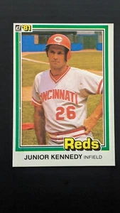 1981 Donruss #424 Junior Kennedy - Cincinnati Reds - Picture 1 of 6
