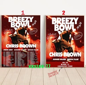 Custom Chris Brown 20 Year Stadium World Tour 2025 Poster - Picture 1 of 1