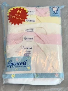 1980 Baby Girl Spencers baby one piece Pack of 6 Large 27-34 lbs Vintage NOS - Picture 1 of 6