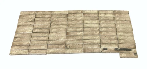 Antique 4.25 x 1 Pink & White Wall Tile Set Cover