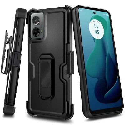 For Motorola Moto g 5G 2024 / STYLUS / PLAY / POWER Belt Clip Holster Cover - Image 1 of 4