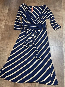 Gilli Dress Womens Small S Blue Long Sleeve Striped Vintage - Picture 1 of 5