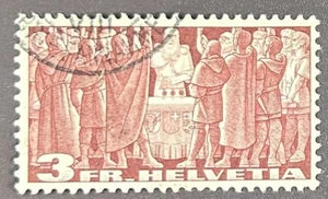 Switzerland: 1938. Set of 1, SC# 244 used. Cat $9.00 Lot# 09-10250 - Picture 1 of 2