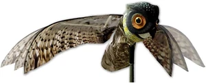 Prowler Eule, lebensechter Eulenköder mit Glasaugen und beweglichen Flügeln, einfach zu installieren - Bild 1 von 9