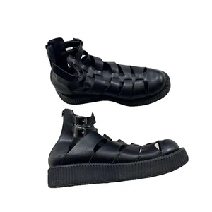 Sandalias TUK Tukskin Gladiator Viva bajas negras para mujer talla 10 plataforma gótica F12 - Imagen 1 de 5