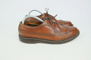 Vintage Florsheim Imperial Men's 7.5 D 93602 Long Wing Tip VCleat 5 Nail Kenmoor - Picture 1 of 12