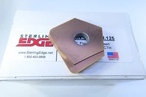 NEW STERLING EDGE SEFBIN 125-CTH .125 FLAT BOTTOM DRILLING CNC DRILL INSERT TOOL - Picture 1 of 4