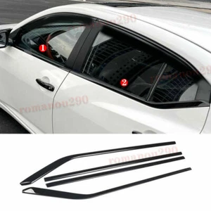 4Pcs For Nissan Sentra 2020-2022 Black Steel Car Window Bottom Strips Cover Trim - Picture 1 of 7