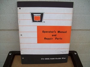 Original Oliver Operaters Manual ; 476 Chisel Plow - Picture 1 of 3
