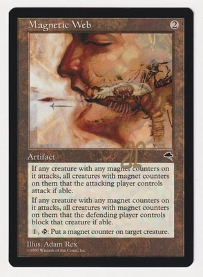 Gold Signed Magnetic Web LP Tempest Artist Adam Rex 1997 WOTC MTG Magic Rare EDH - Image 1 of 2