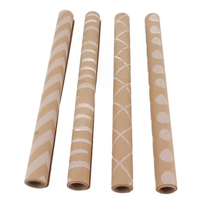 Environmentally Friendly Versatile Kraft Wrapping Paper Roll Set For Birthdays - Image 1 of 4