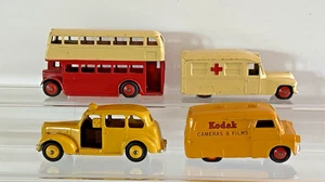 4 Vintage Dinky Toys No 29c Bus No 253 Ambulance No 40H TAXI No 480 BEDFORD VAN - Bild 1 von 10