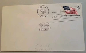 FDC. 49 Star Flag. SCOTT 1132. 4 Cent. JUL 4, 1959. Extra Post mark. - Picture 1 of 3
