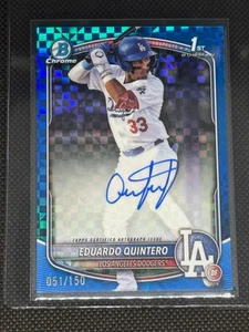 2025 Bowman Chrome Eduardo Quintero 1st Auto X-fractor # /150 Color Match - Picture 1 of 2