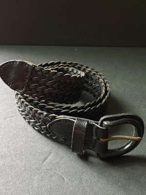 Madewell Womens Woven Braided Leather Belt Size XXS/S Black Casual Career Boho - Image 1 of 4
