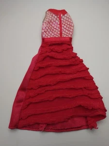 Barbie Mattel Fashionistas Vestido Rosa Volantes Repuesto Muñeca Ropa  - Imagen 1 de 2