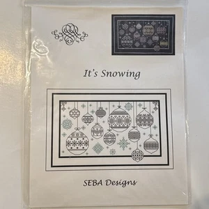 SEBA Designs Cross Stitch Chart IT’S SNOWING (Christmas Ornaments) Backstitch - Picture 1 of 2