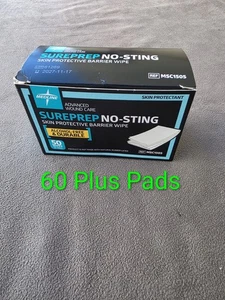 Toallitas para la piel Medline MSC1505 Sureprep sin barrera contra picaduras - Caja de 60 exp 2027 - Imagen 1 de 7