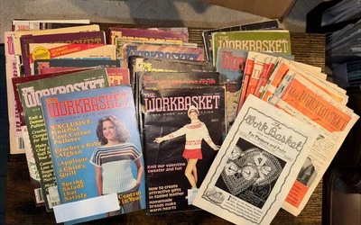 THE WORKBASKSET MAGAZINE LOT OF 35  1950 - 1990 Craft Knitting Cooking Home Econ - Image 1 of 4