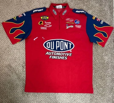 Raro Genuino De Colección Media Cremallera DUPONT Jeff GordonPIT CAMISETA DE TRIPULACIÓN NASCAR FLAME Talla M Foto 1 de 4