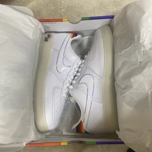 NIB Nike Air Force 1 Low Be True Mens Shoes White US 11 Leather Lace Up Casual - Picture 1 of 6