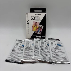 Papier fotograficzny Canon ZINK 2x3" do mini drukarek Ivy - 50 arkuszy samoprzylepnych - Zdjęcie 1 z 5