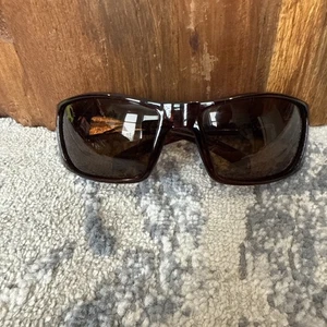 YUM PradcoFishing Polarized Fishing Sunglasses Gloss Brown Frame Beige Lenses - Picture 1 of 8