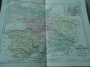 Carte département des Basses Alpes en couleur 19ème - Foto 1 di 1