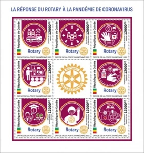 Guinea - 2022 Rotary Club and Pandemic - 8 Stamp Sheet - GU220148a - Picture 1 of 1