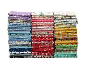 10 Fat Quarters - Stampe Riproduzione Sacco Alimentazione Era Depressione M229.02 - Foto 1 di 7