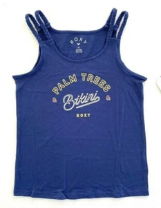 Roxy Girl Girls BREO Double Braided Straps 'Palm Trees & Bikini & Roxy' Tank  - Picture 1 of 2