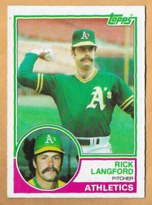 RICK LANGFORD OAKLAND ATHLETICS #286 - TOPPS NM-MT 1983 - Foto 1 di 2