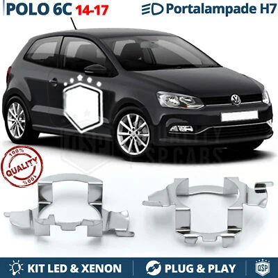 Coppia ADATTATORI per VW POLO 6C 2014-2017 KIT LED H7 montaggio Portalampada - Immagine 1 di 4