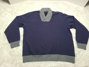 Orvis Classic Collection Shawl Sweatshirt Pullover L Mens Blue/Gray - Picture 1 of 5