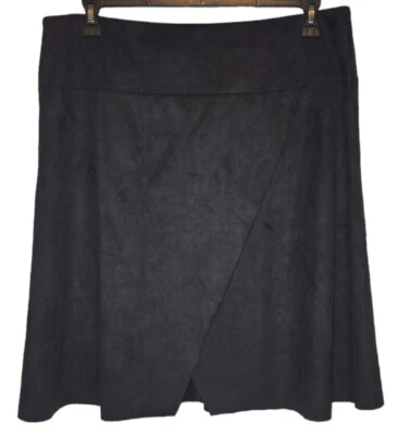 Falda de gamuza sintética envolvente negra suave talla Petite XL ¡NUEVA CON ETIQUETAS! Foto 1 de 3