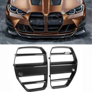 Carbon Fiber Front Bumper Grille For BMW 3 Series G80 M3 G82 G83 M4 2021 + - Picture 1 of 5