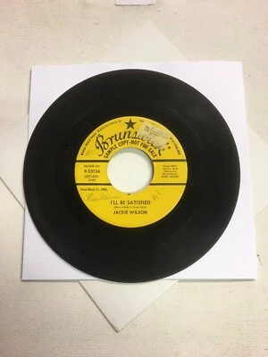 Jackie Wilson - I'll Be Satisfied 7" BRUNSWICK SAMPLE COPY DJ CENTRE EX/VG+ - Image 1 of 4