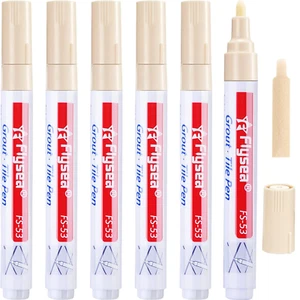 Outus 6 Pieces Tile Pen Wall Grout Restorer Pen Repair Marker Grout Filler Pen - Picture 1 of 12