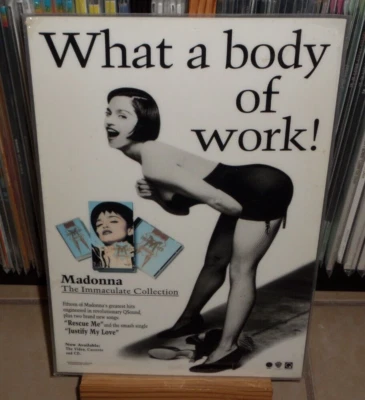 MADONNA THE IMMACULATE COLLECTION STORE DISPLAY EVERYBODY VOGUE HOLIDAY INTO THE - Image 1 of 4