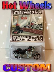 HOT WHEELS HARLEY-DAVIDSON FAT BOY CUSTOM BLACK - Picture 1 of 7
