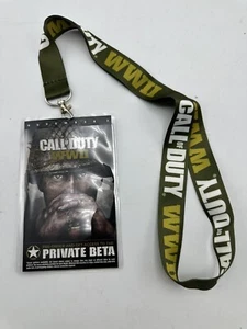 Cordón promocional Call of Duty Segunda Guerra Mundial con tarjeta beta privada - Imagen 1 de 3