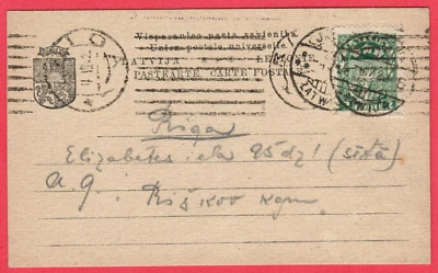 CARTÃO POSTAL USADO 1921 RIGA LETÔNIA 9826 - Imagem 1 de 2