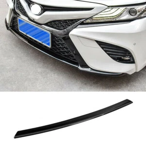 For Toyota Camry 2018-2021 Glossy Black Front Bumper Molding Strip Cover Trim - Imagen 1 de 2