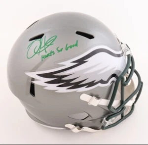 Jalen Hurts Signed Eagles F/S Flash Alternate Speed Helmet Inscribed "Hurts... - Picture 1 of 4
